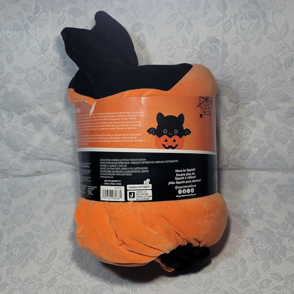 Original Squishmallows Emily Bat Pumpkin Halloween Plush Wearable Costume 6+ OS